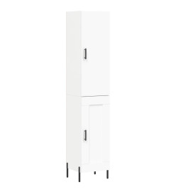 Buffet haut Blanc 34,5x34x180 cm Bois d'ingénierie