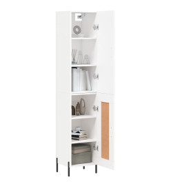 Buffet haut Blanc 34,5x34x180 cm Bois d'ingénierie