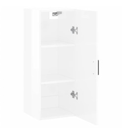 Armoire murale blanc brillant 34,5x34x90 cm