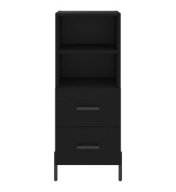 Buffet haut Noir 34,5x34x180 cm Bois d'ingénierie
