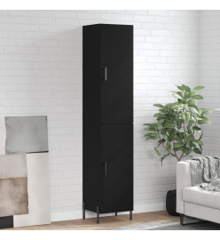 Buffet haut Noir 34,5x34x180 cm Bois d'ingénierie