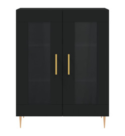 Buffet haut Noir 69,5x34x180 cm Bois d'ingénierie