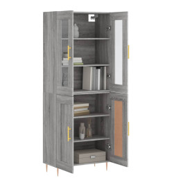 Buffet haut Sonoma gris 69,5x34x180 cm Bois d'ingénierie