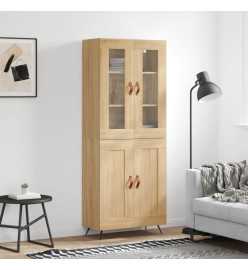 Buffet haut Chêne sonoma 69,5x34x180 cm Bois d'ingénierie