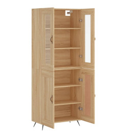 Buffet haut Chêne sonoma 69,5x34x180 cm Bois d'ingénierie