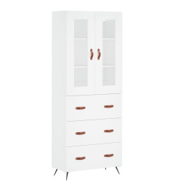 Buffet haut Blanc 69,5x34x180 cm Bois d'ingénierie