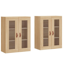 Armoires murales 2 pcs chêne sonoma bois d'ingénierie