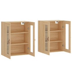 Armoires murales 2 pcs chêne sonoma bois d'ingénierie