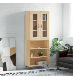 Buffet haut Chêne sonoma 69,5x34x180 cm Bois d'ingénierie