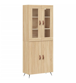 Buffet haut Chêne sonoma 69,5x34x180 cm Bois d'ingénierie