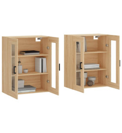 Armoires murales 2 pcs chêne sonoma bois d'ingénierie
