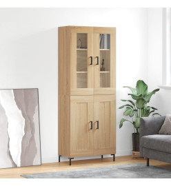 Buffet haut Chêne sonoma 69,5x34x180 cm Bois d'ingénierie