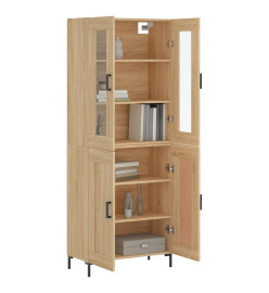 Buffet haut Chêne sonoma 69,5x34x180 cm Bois d'ingénierie