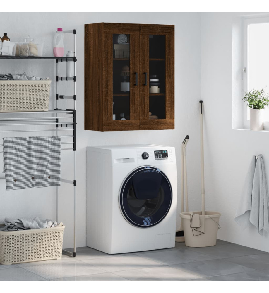 Armoire murale chêne marron 69,5x34x90 cm