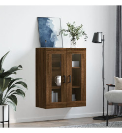 Armoire murale chêne marron 69,5x34x90 cm