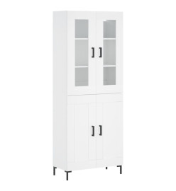 Buffet haut Blanc 69,5x34x180 cm Bois d'ingénierie