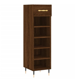 Meuble à chaussures chêne marron 30x35x105 cm bois d'ingénierie