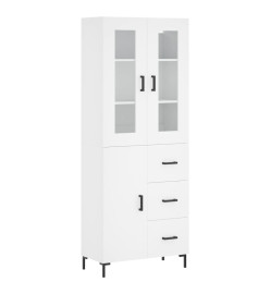 Buffet haut Blanc 69,5x34x180 cm Bois d'ingénierie