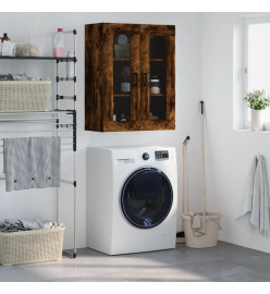 Armoire murale chêne fumé 69,5x34x90 cm