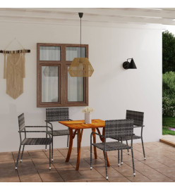 Ensemble de salle à manger de jardin 5 pcs Anthracite