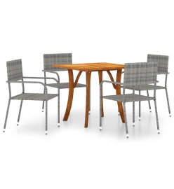 Ensemble de salle à manger de jardin 5 pcs Anthracite