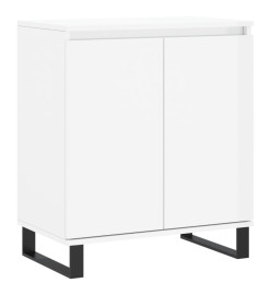 Buffet Blanc brillant 60x35x70 cm Bois d'ingénierie