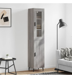 Buffet haut Sonoma gris 34,5x34x180 cm Bois d'ingénierie