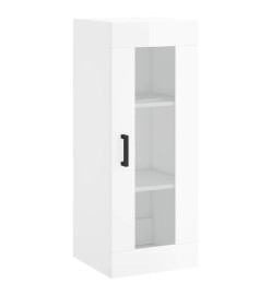 Armoire murale blanc brillant 34,5x34x90 cm