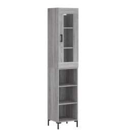 Buffet haut Sonoma gris 34,5x34x180 cm Bois d'ingénierie