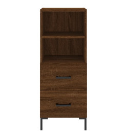 Buffet haut Chêne marron 34,5x34x180 cm Bois d'ingénierie