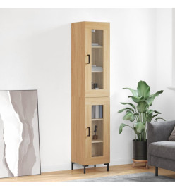 Buffet haut Chêne sonoma 34,5x34x180 cm Bois d'ingénierie