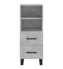 Buffet haut Gris béton 34,5x34x180 cm Bois d'ingénierie