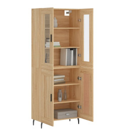 Buffet haut Chêne sonoma 69,5x34x180 cm Bois d'ingénierie