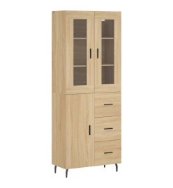 Buffet haut Chêne sonoma 69,5x34x180 cm Bois d'ingénierie