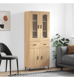 Buffet haut Chêne sonoma 69,5x34x180 cm Bois d'ingénierie