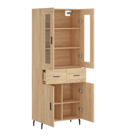 Buffet haut Chêne sonoma 69,5x34x180 cm Bois d'ingénierie