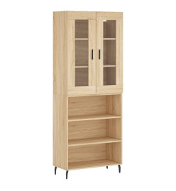 Buffet haut Chêne sonoma 69,5x34x180 cm Bois d'ingénierie