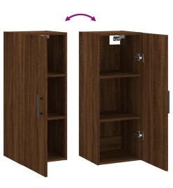Armoire murale chêne marron 34,5x34x90 cm