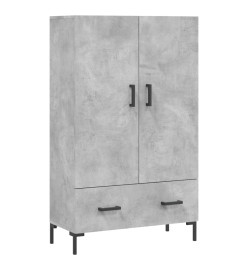 Buffet haut gris béton 69,5x31x115 cm bois d'ingénierie