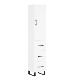 Buffet haut Blanc 34,5x34x180 cm Bois d'ingénierie