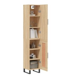 Buffet haut Chêne sonoma 34,5x34x180 cm Bois d'ingénierie