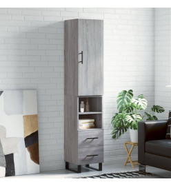 Buffet haut Sonoma gris 34,5x34x180 cm Bois d'ingénierie
