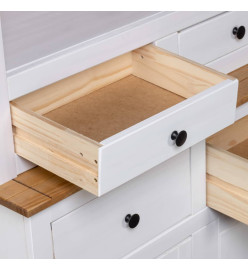 Buffet haut Blanc 93x40,5x180 cm Pin Gamme Panama
