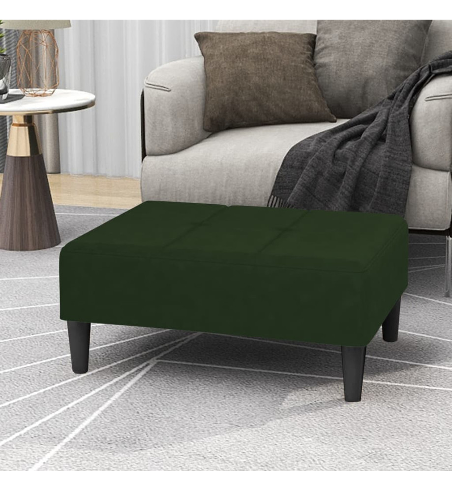 Repose-pied Vert foncé 78x56x32 cm Velours