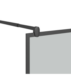 Paroi de douche 90x195 cm Verre ESG foncé Noir