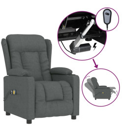 Fauteuil électrique de massage Gris foncé Tissu