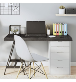 Dessus de bureau gris foncé 120x60x6 cm bois chêne traité