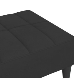 Repose-pied Noir 78x56x32 cm Velours