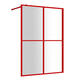 Paroi de douche avec verre ESG transparent rouge 140x195 cm