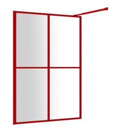 Paroi de douche avec verre ESG transparent rouge 140x195 cm